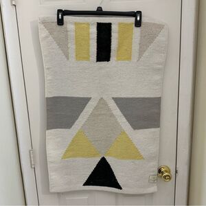 Quiet Town Mendocino Hesse Yellow Cotton Bath Rug Mat Yellow Geometric MCM